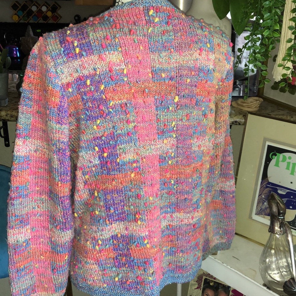 Cat lady vintage wool button down sweater - Picture 6 of 7